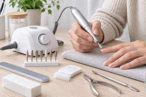 Nagelfräser für Anfänger – elektrisches Nagelfräser-Gerät mit verschiedenen Bits für zuhause